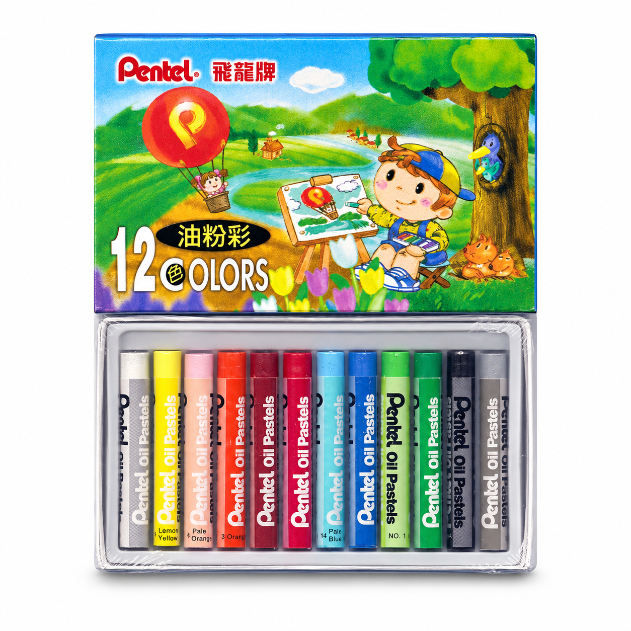 Pentel - 油粉彩 12色 #PHN-12H