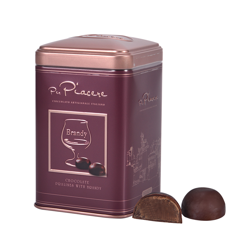 Per Piacere Brandy Liqueur Chocolate Tin 95g