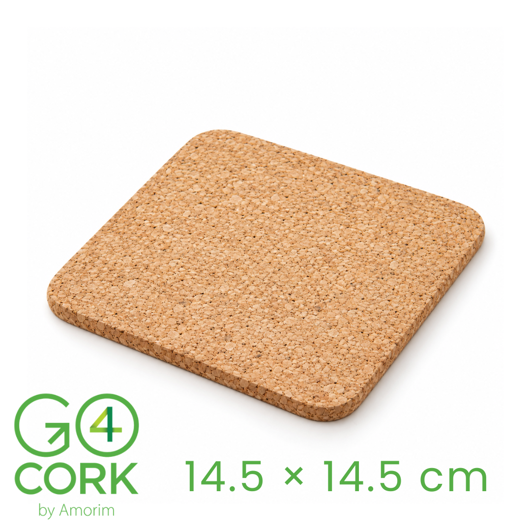 Go4cork - 方形軟木杯墊 14.5×14.5cm（葡萄牙製）