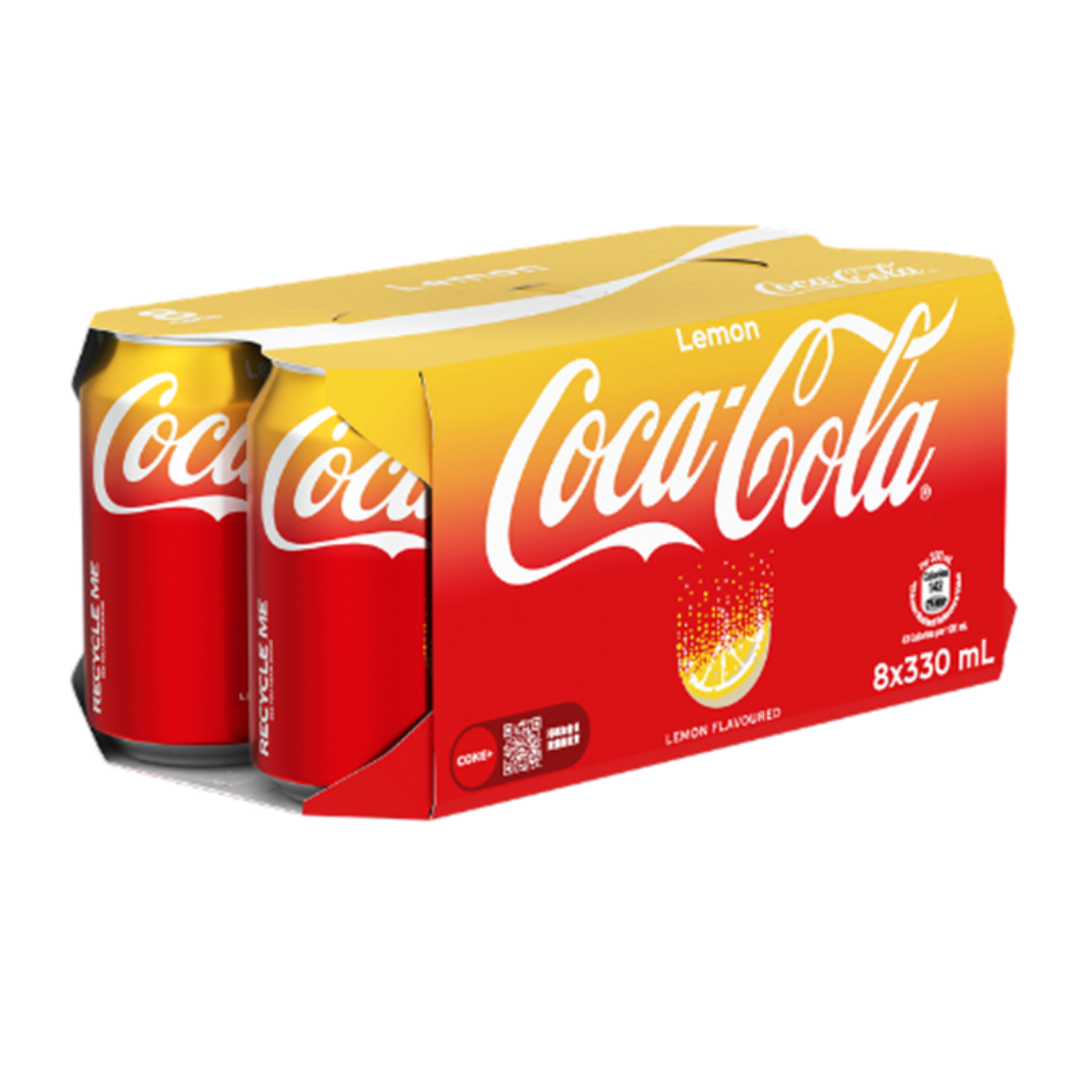CocaCola 可樂 - 檸檬味汽水 330mL × 8罐(8P)