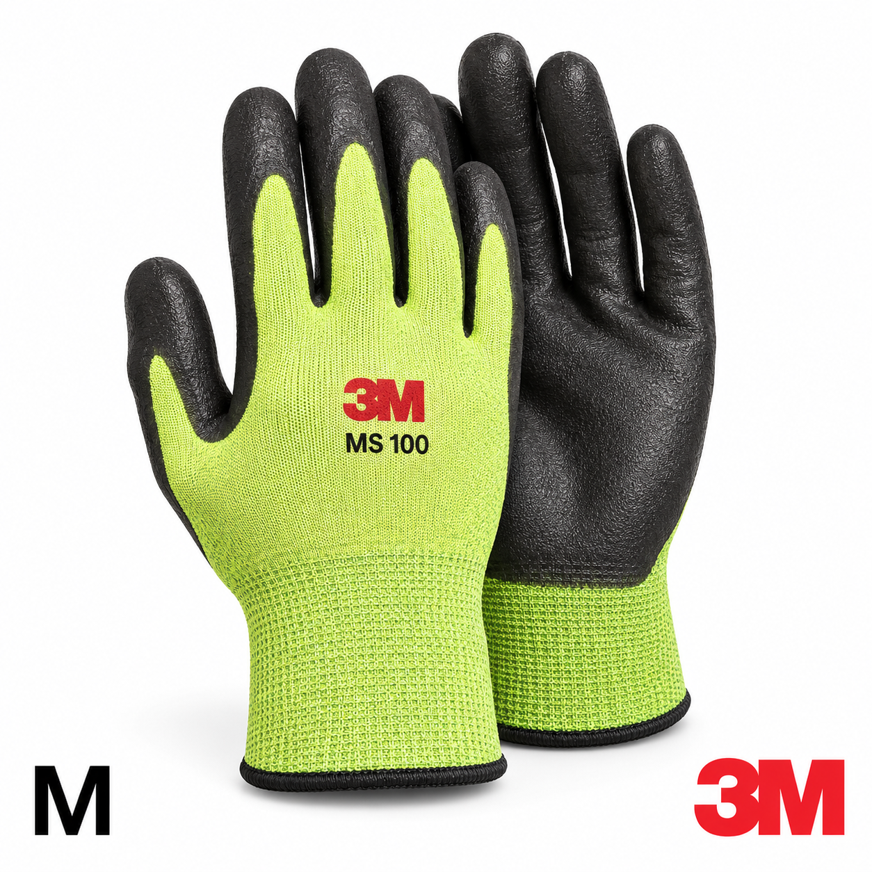 3M - 耐用型多用途DIY安全手套 MS-100 黄色 1双 (M／L)