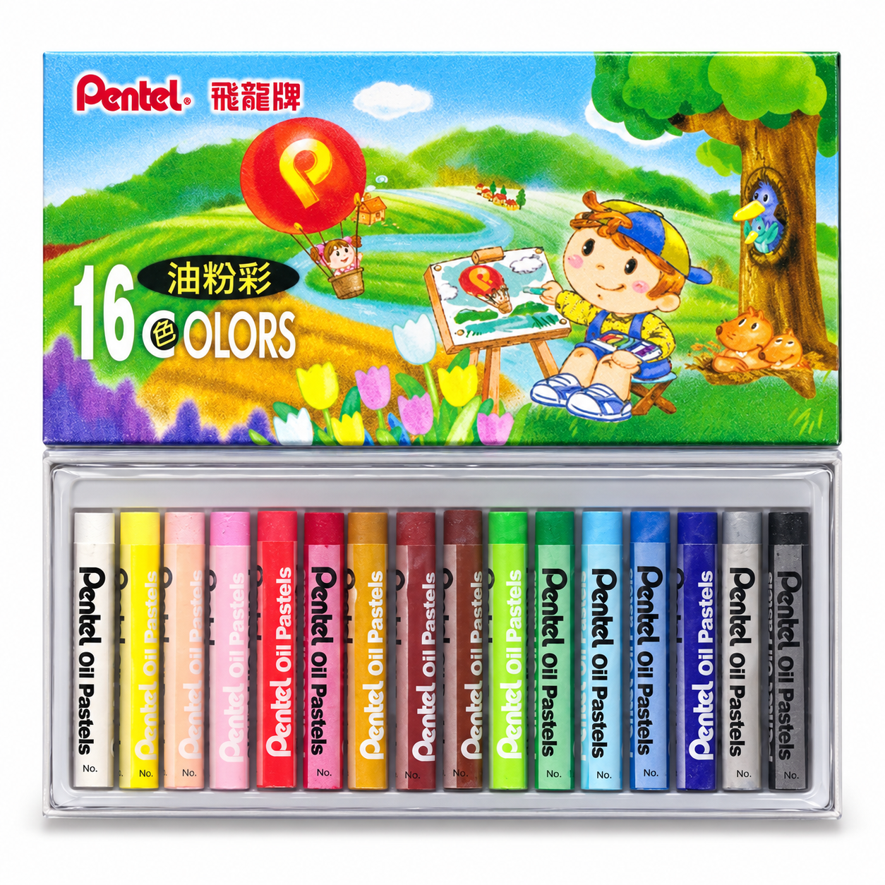 Pentel - 油粉彩 16色 #PHN-16H