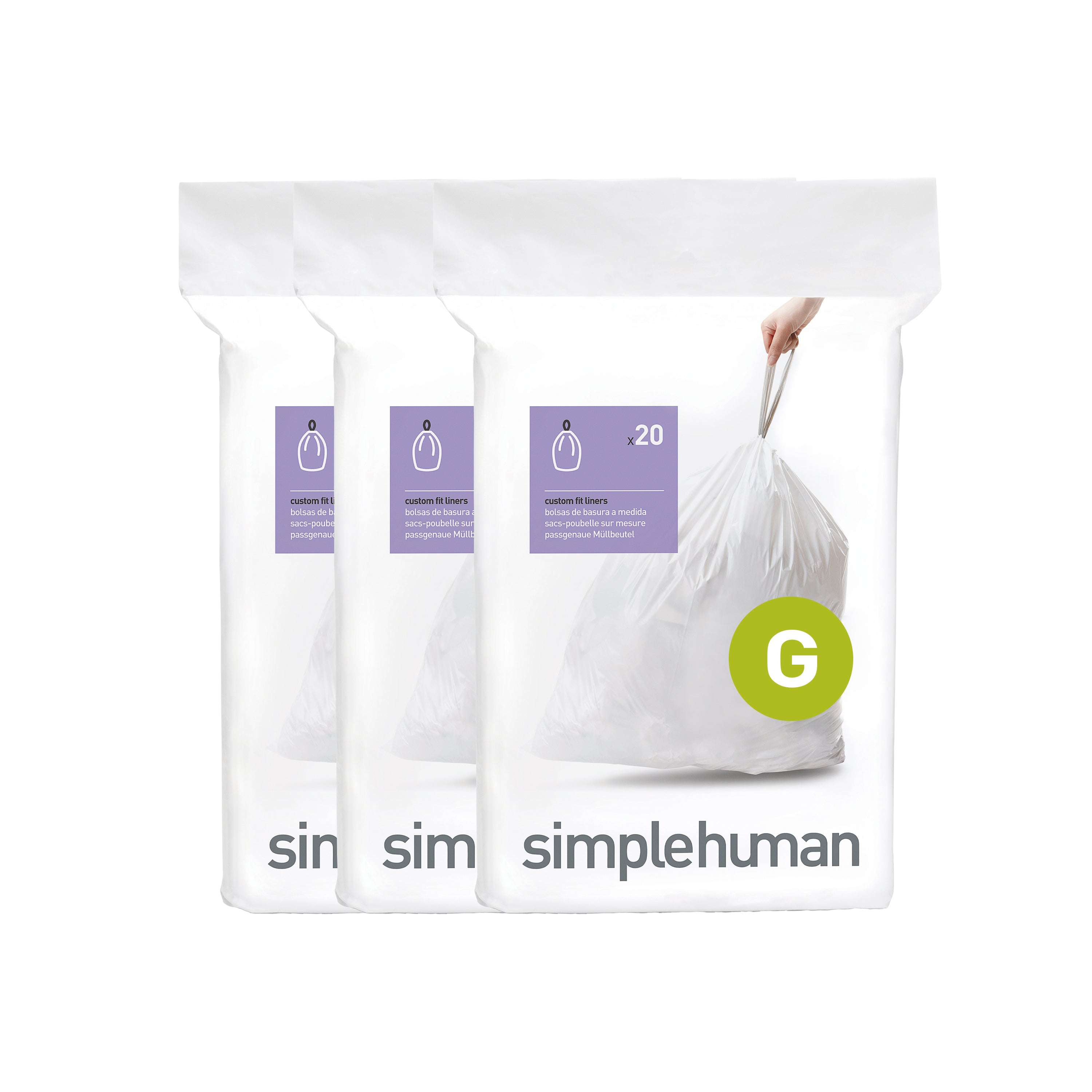 simplehuman - Code G 抽繩垃圾袋 30L 60個裝 #CW0257